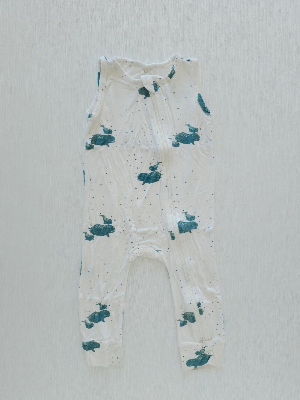 Kate Quinn Beluga Zip Front Union Suit 12-18 Months Toddler Boy Ocean Play
